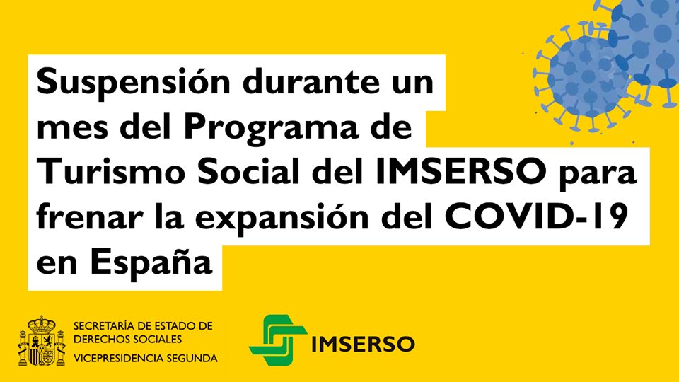 Interrumpidos los viajes del programa de turismo social del imserso