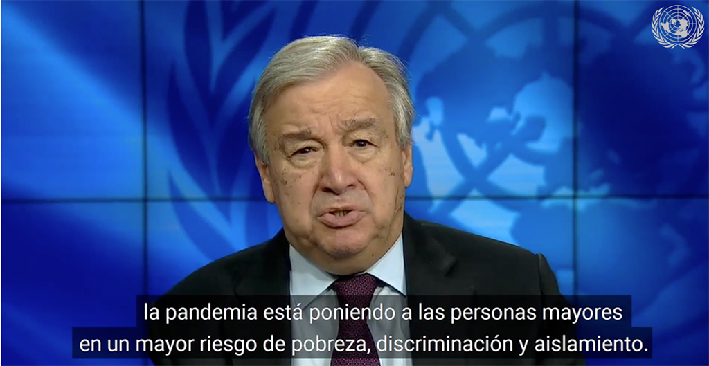 «Ninguna persona , joven o vieja es prescindible» António Guterres, secretario General de la Onu, defiende los derechos de las personas mayores